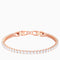 Tennis Bracelet, White, Rose-gold Tone Plated